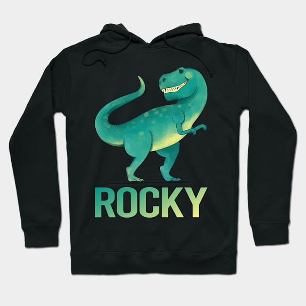 Happy Dinosaur - Rocky Name Hoodie by Atlas Skate